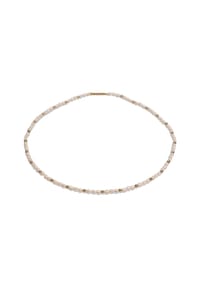 DI PERLE® DI PERLE Schmuckkollektion - Süßwasser Zuchtperlen Halskette Collier aus 925er Silber vergoldet, 42 cm - weiß