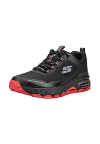 SKECHERS® - Lederimitat Sneaker MAX PROTECT PROMOTE TRACK - Schwarz/Rot