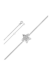 ONE ELEMENT Shine Bright Line - Zirkonia Stern Halskette aus 925 Silber 45 cm - silber