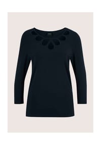 MADELEINE - Elegantes Oberteil mit Cut-Outs - marine