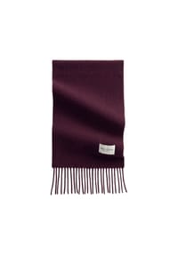 Marc O'Polo - Damen Schal - Scarf, gewebter Wollschal, Twill, lange Fransen, ca. 30 x 190 cm - Dunkelblau