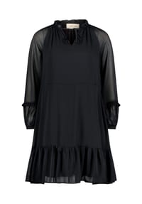 CARTOON - Chiffonkleid mit Stufen - Schwarz