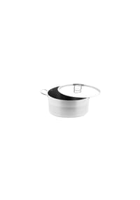 ALMINA® - Vitalia XXL Edelstahl-Kochtopf mit Deckel - Silber, Induktionsgeeignet - Silber 16 L
