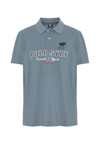 POLO SYLT - Polo mit Logo-Applikation und Stickerei - 18-4215 Blue Mirage