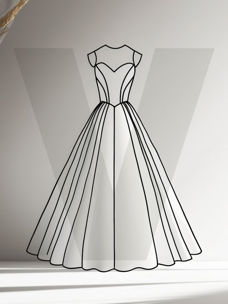 Abendkleid für die Apfelfigur / Typ V