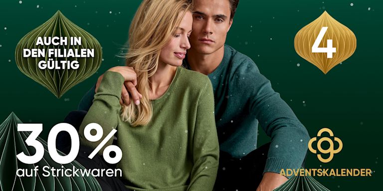 30% Rabatt auf Strickwaren
