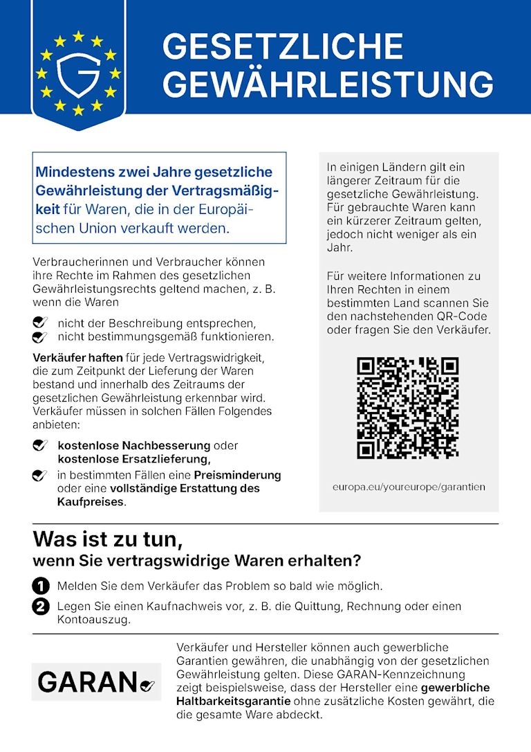 Gewährleistungslabel