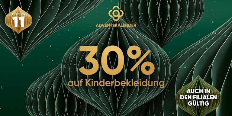 30% auf Kinderbekleidung