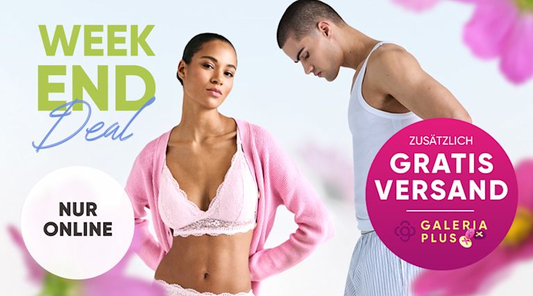 20% auf WäscheVersandkostenfrei mit GALERIA PLUS + Code: vkf0