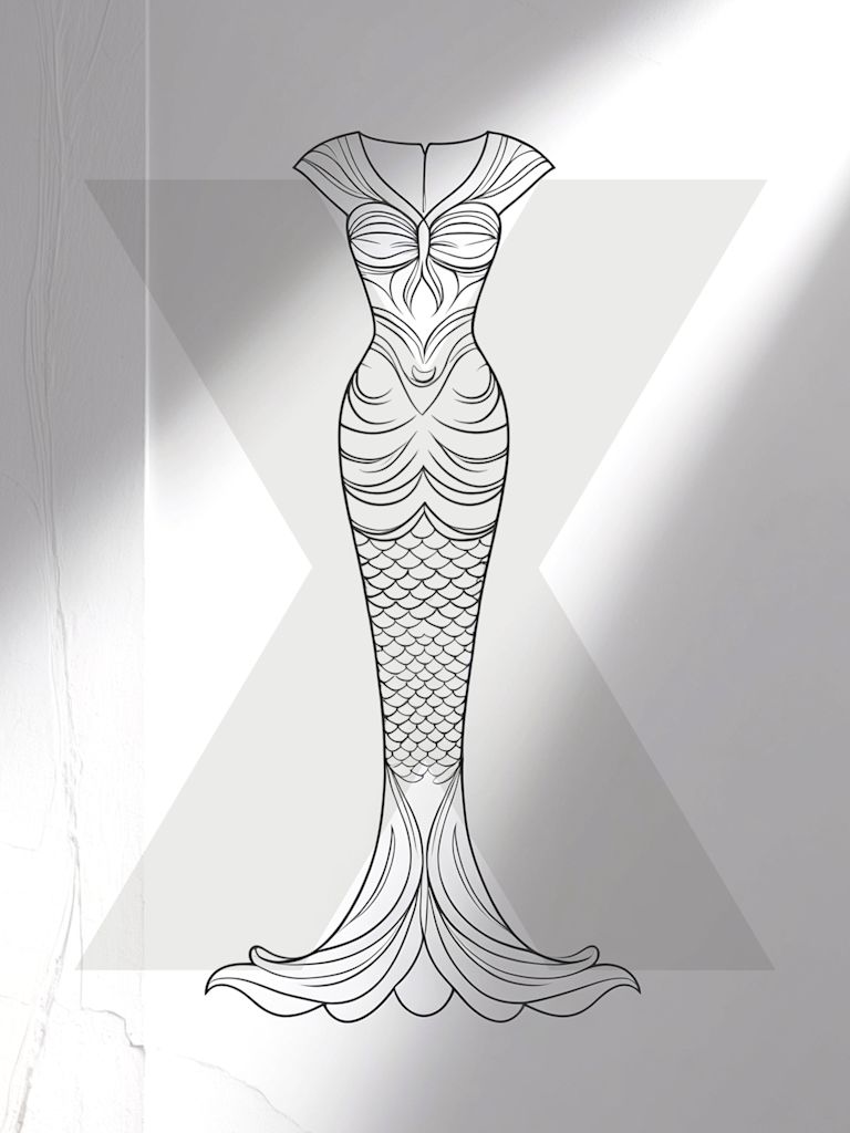Abendkleid für die Sanduhrfigur / Typ X